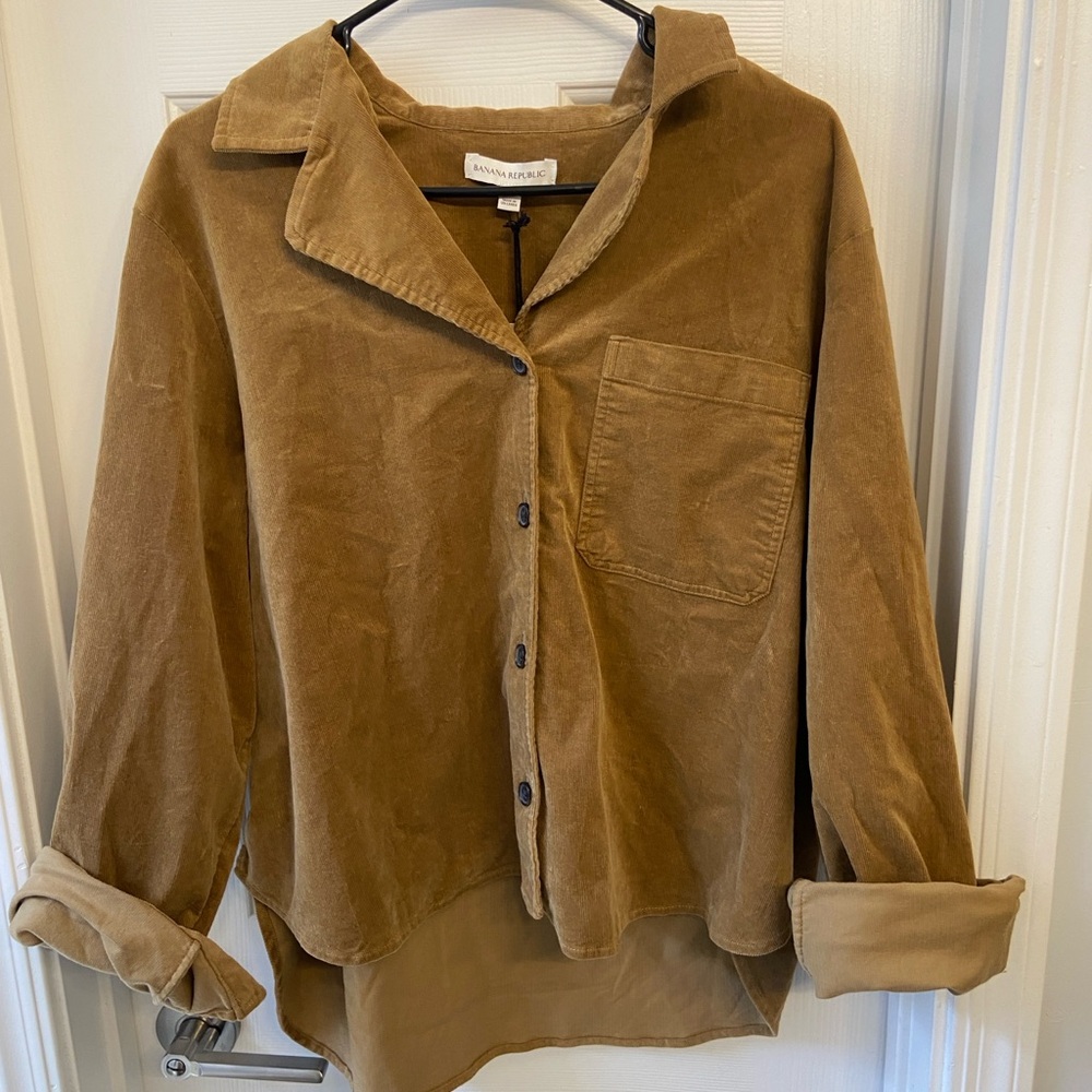 Banana Republic Tan Corduroy Overshirt